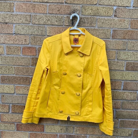 Vintage Tory Burch Canary Jacket Size 8 Yellow - Picture 2 of 12